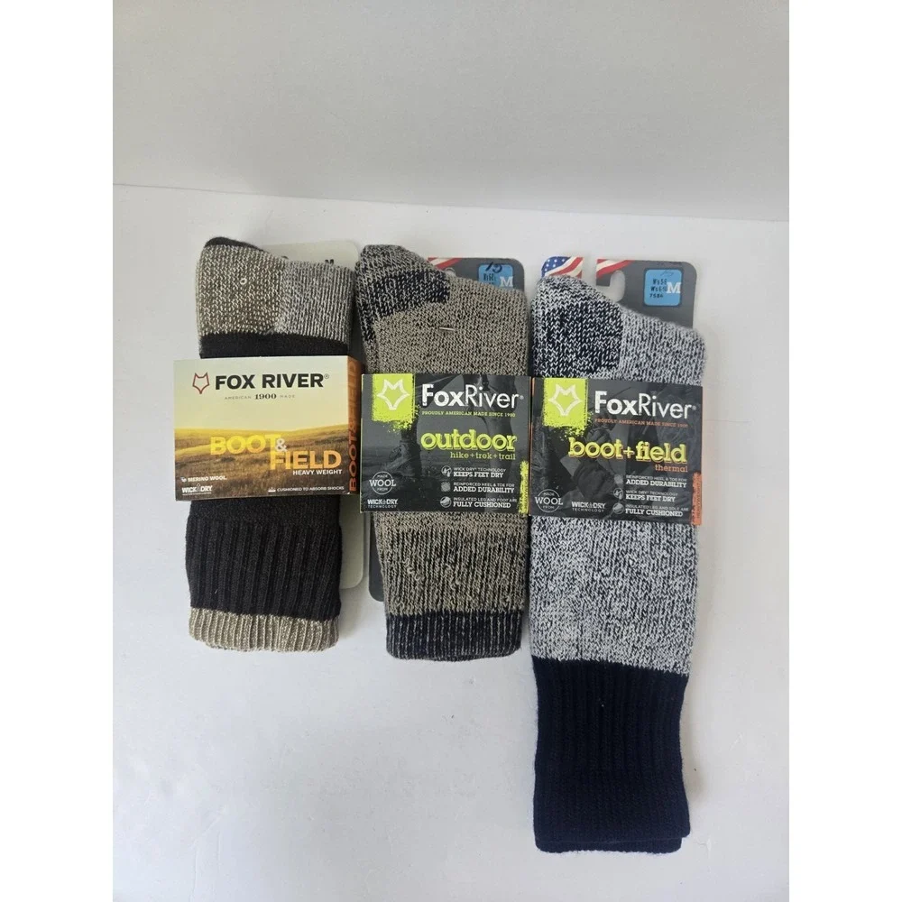 Fox River Work socks outdoor heavyweight Unisex sz Medium‎ New boot + Field